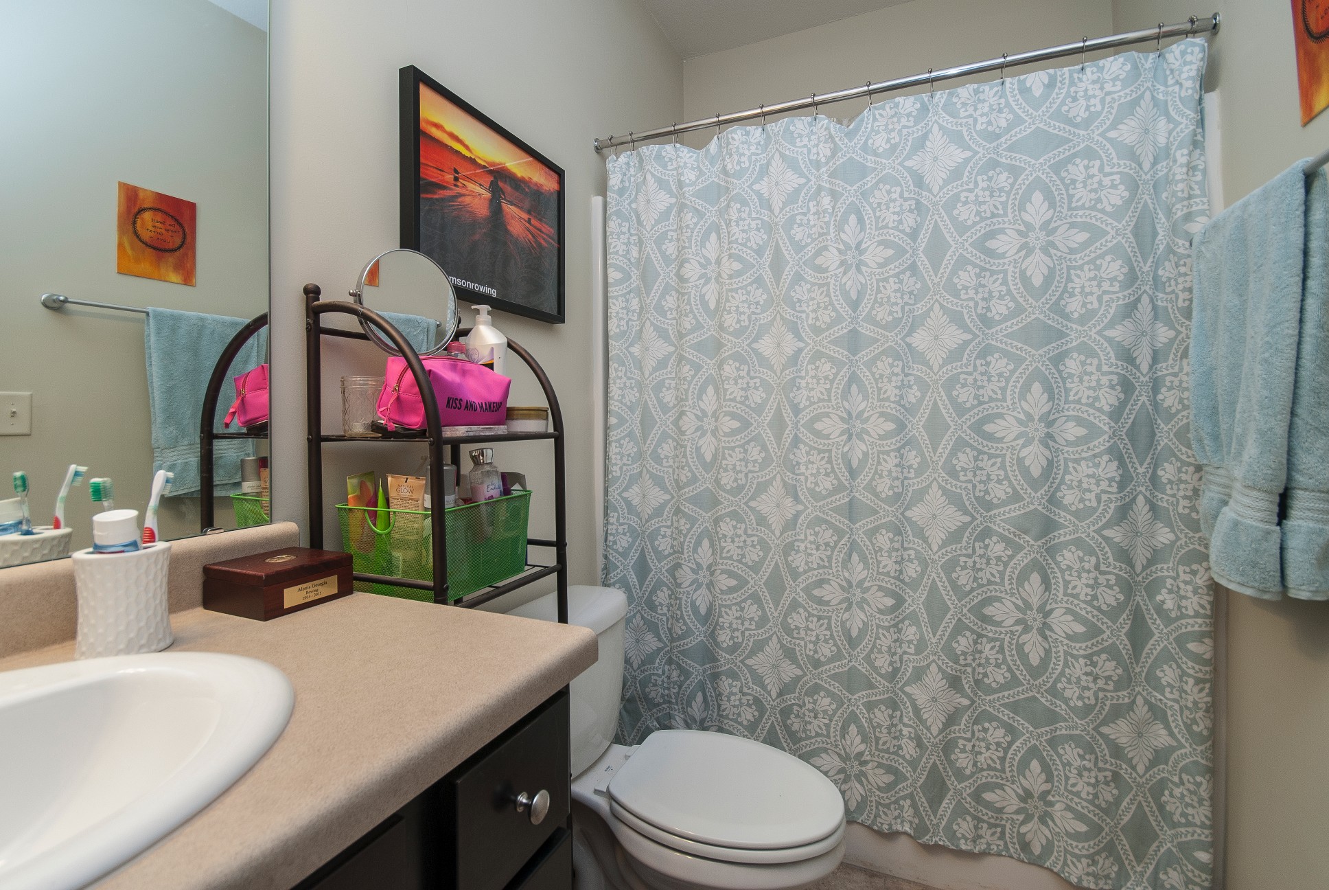 Apartment Bathroom with Vanity & Shower